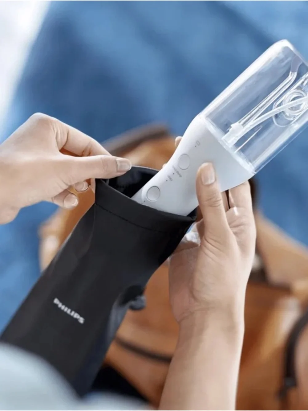 Philips Sonicare Cordless Water Flosser Dual Pack | White & Black | Open Box